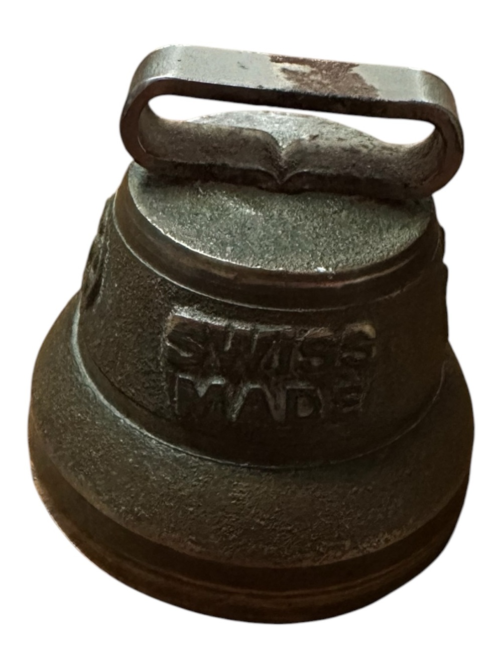 Vintage Cow Bell Cast Iron Bell in Bronze